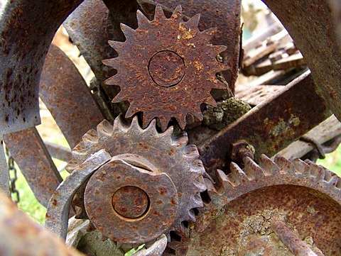 DEU, Germany : rusty cogwheel.