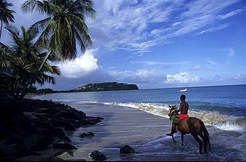 LCA, Saint Lucia: the Choc Bay near Castries, Point Seraphine.