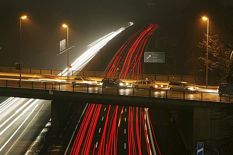 DEU, Germany : Essen, motorway Autobahn A52. Rushhour in the evening.