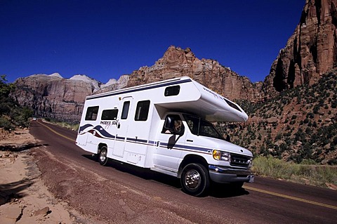 USA, United States of America, Utah: Capitol Reef National Park Traveliing in a Motorhome, RV, through the west of the US.