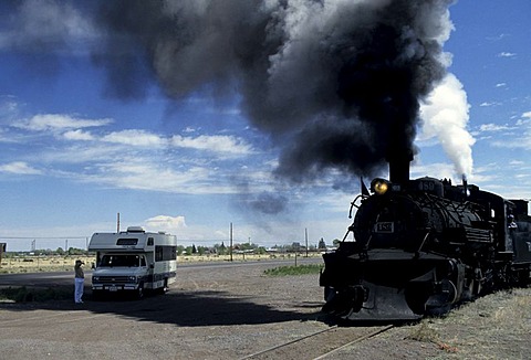 USA, United States of America, New MExico: Traveliing in a Motorhome, RV, through the west of the US.