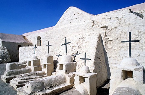 CHL, Chile, Atacama Desert: the oldest church of Chile, Chiu Chiu.