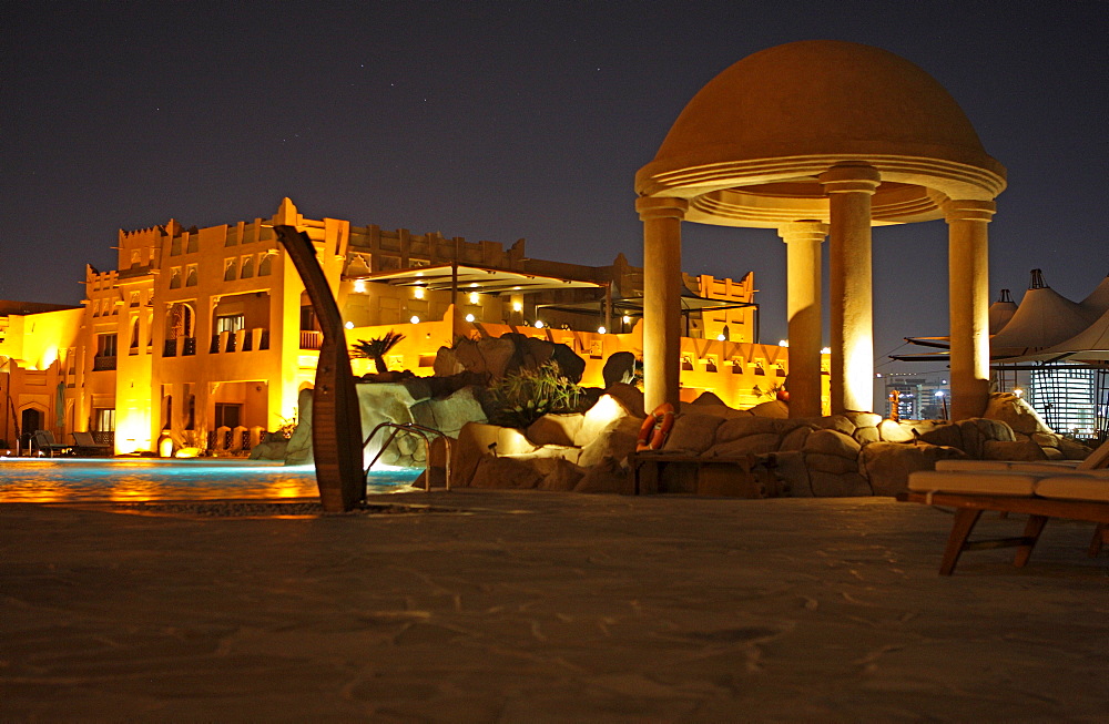 Ritz Carlton Sharq Village & Spa, 5 star luxury hotel, Arab desert village architecture, Doha, Qatar, Middle East