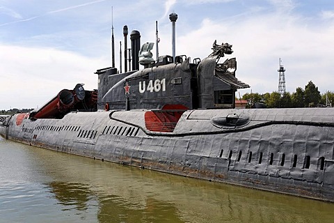 Peenemuende Maritine Museum, decommissioned Russian submarine U461, Usedom Island, Mecklenburg-Western Pomerania, Baltic Sea, Germany, Europe