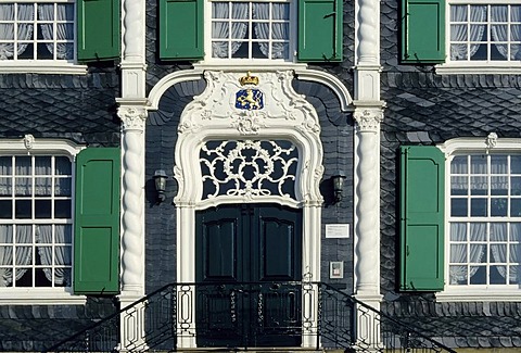 Rococo portal, local heritage museum, Remscheid-Hasten, Bergisches Land, North Rhine-Westphalia, , Germany