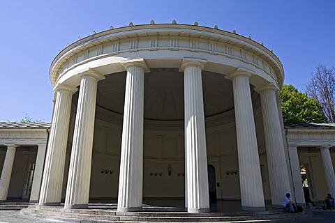 Elisenbrunnen, classicistic column porch, Aachen, NRW, Germany