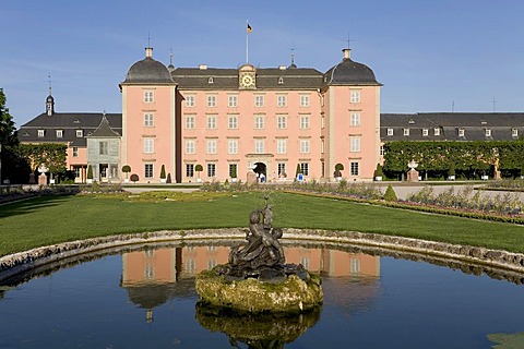 Castle Schwetzingen, view from the baroque gardens, Baden-Wuerttemberg, Germany