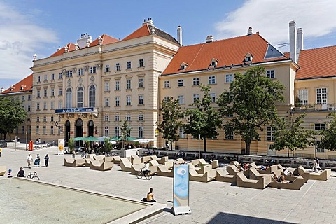 Courtyard of the Museumsquartier, Vienna, Austria