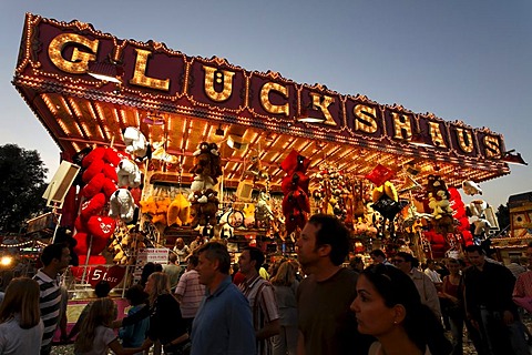 Lottery Good Luck House, Rhine fair, Duesseldorf, NRW, Germany