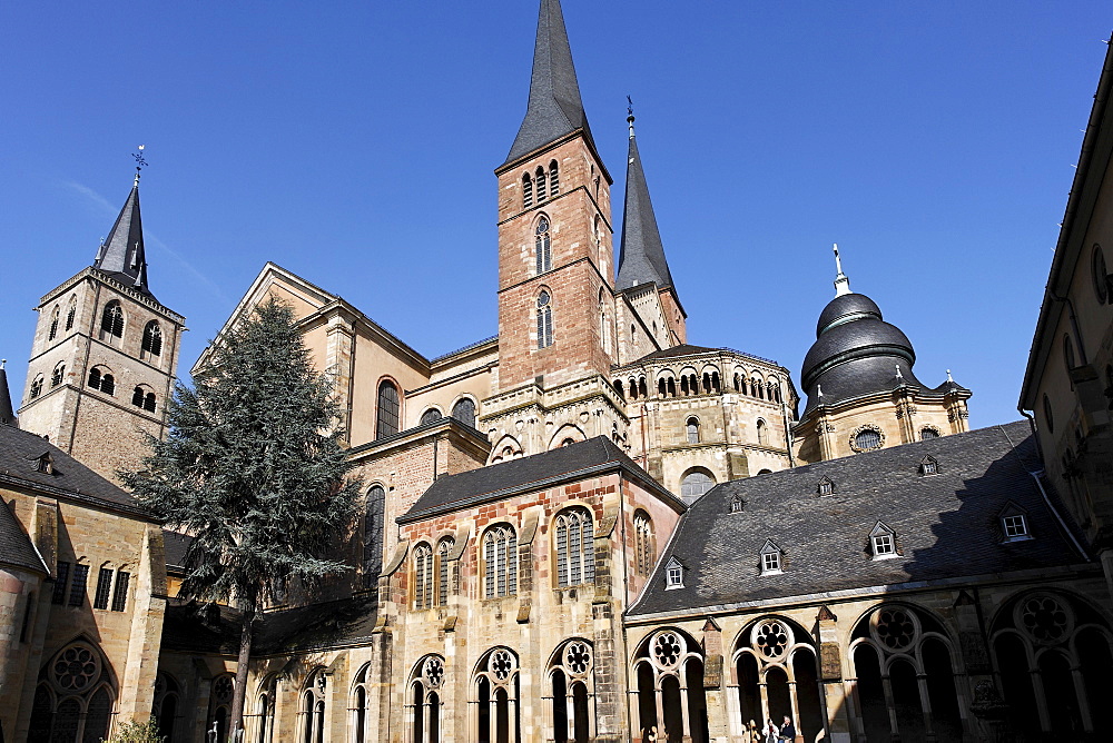 Cathedral of Trier, view from the Gothic cloisters, Rhineland-Palatinate, Germany