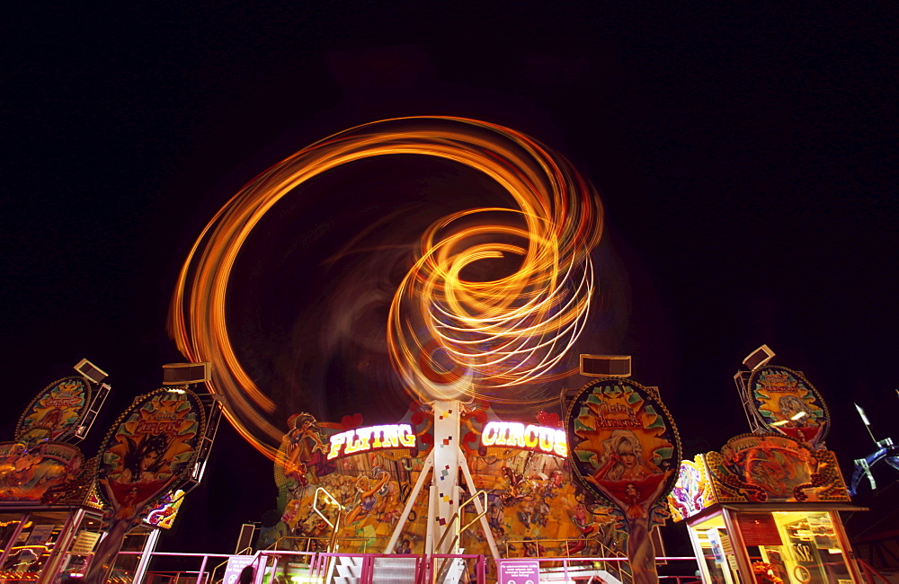 Amusement rides at Oktoberfest (Octoberfest Munich Beer Festival), Munich, Germany, Europe