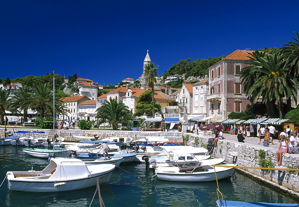 Harbour, Hvar, Hvar Island, Dalmatia, Dalmatian Coast, Croatia