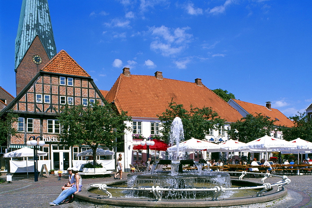 Market square, Eutin, Schleswig-Holstein, Germany, Europe