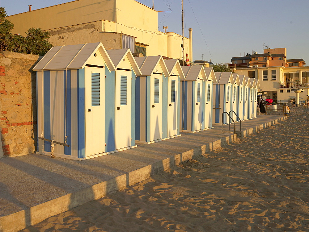 Changing rooms at the beach