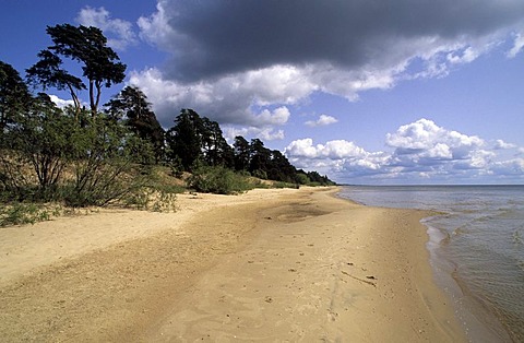 Beach at Lake Peipus, Huskala, Estonia