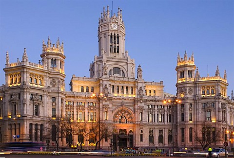 Palacio de Comunicaciones, former general post office of Madrid at Plaza Cibeles, Madrid, Spain