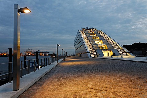 Office Building Dockland on River Elbe, Hamburg, Germany