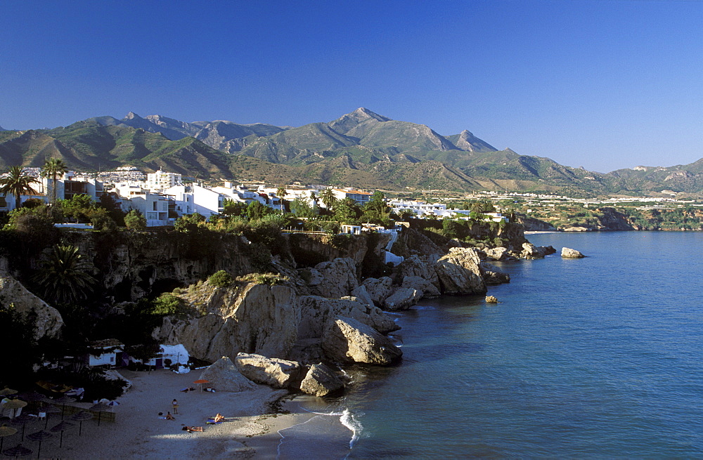 Playa de Calahonda, beach in Nerja, Costa del Sol, Malaga Province, Andalusia, Spain