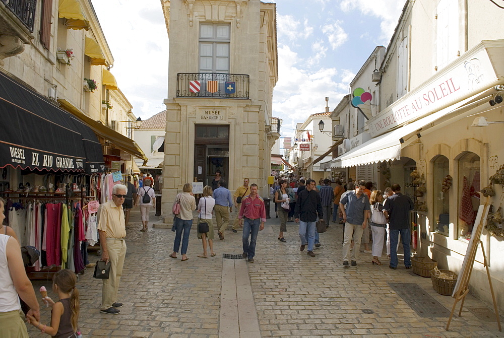 Baroncelli Museum, shopping district in the centre of Saintes-Maries-De-La-Mer, Camargue, South of France