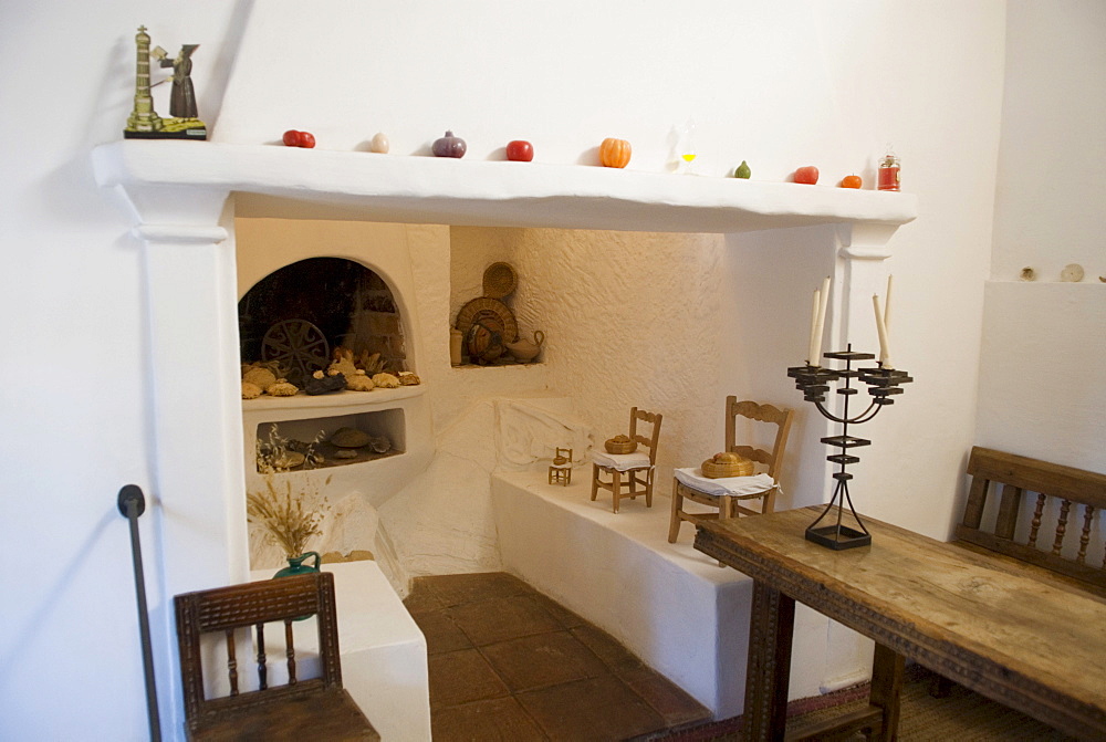 Sitting room to entertain guests in the summer house of surrealist painter Salvador Dali and his wife Gala in Port Lligat, Girona Province, Spain