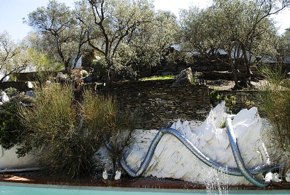 Garden at the former home of surrealist painter Salvador Dali and his wife Gala in Port Lligat, Province Girona, Spain