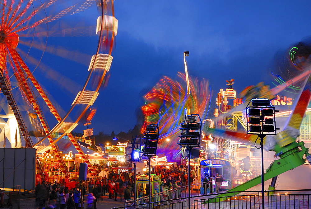 A big wheel on a annual fair - Baden Wuerttemberg Germany Europe.