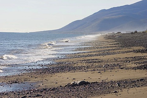 Coast of sea of Okhotsk in settlement Arman, the Magadan area. Eastern Siberia, Russia