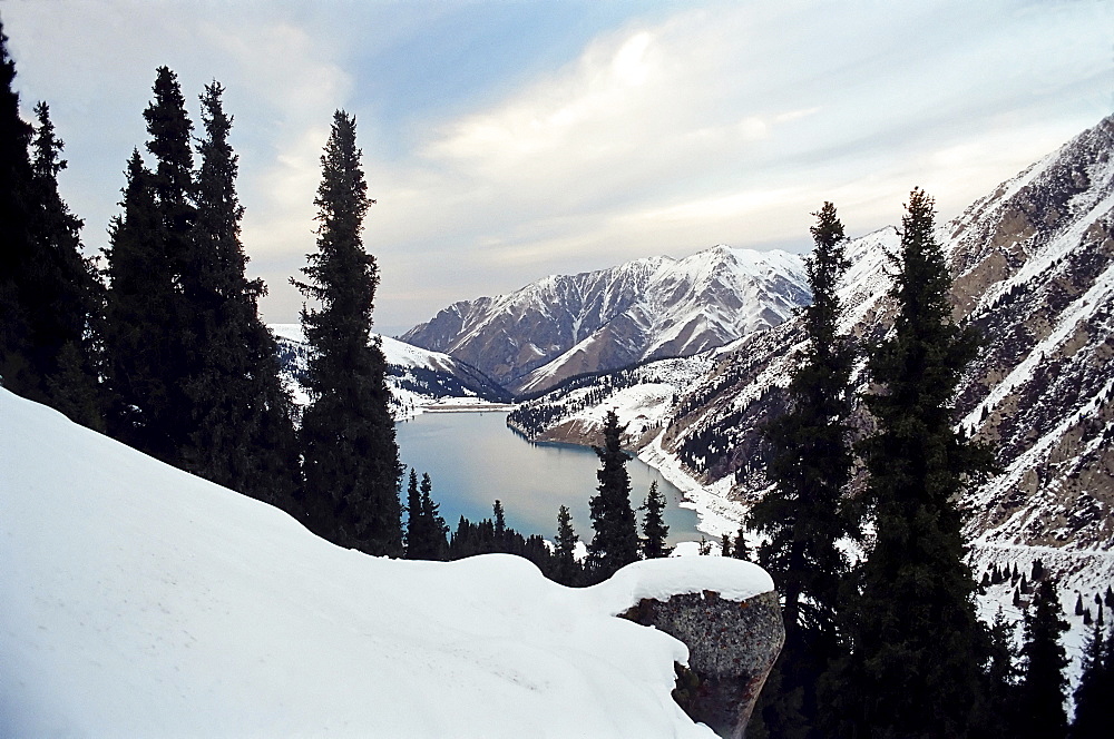 The Big Almaty lake is located in mountains Zailijskiy Ala Tau at height of 2510 m. above sea level, in territory of Ili Alatay national park in republic Kazakhstan.