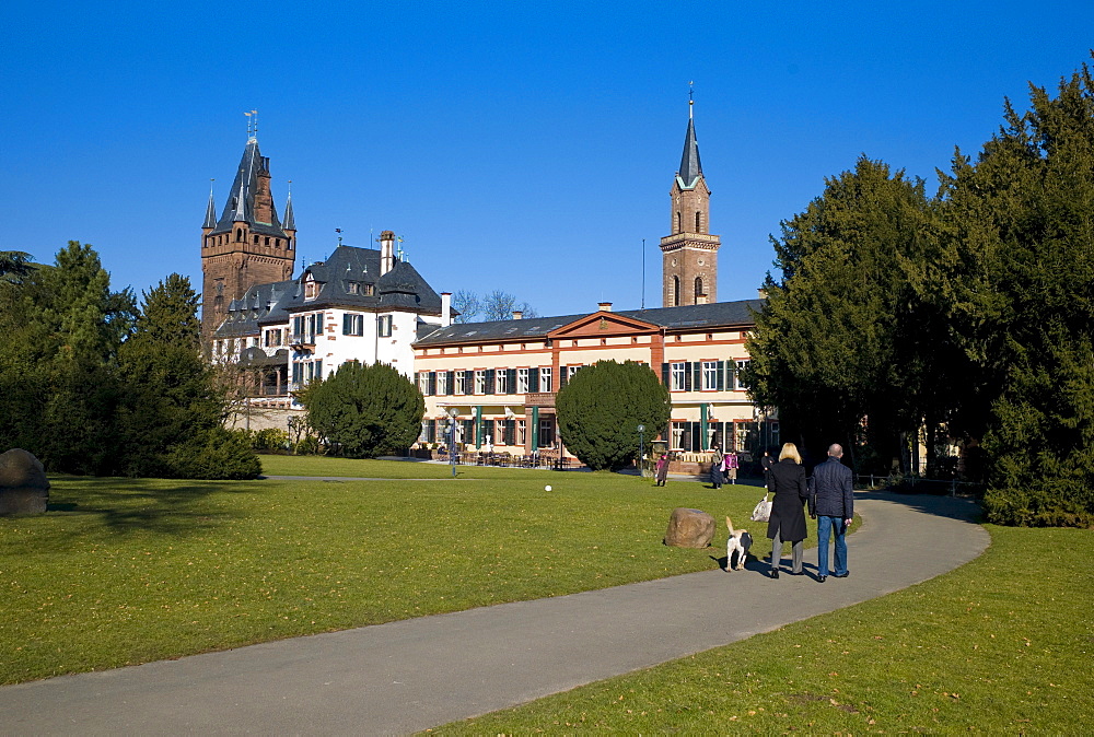 Weinheim Castle, former castle of the princes of the Kurpfalz (Electoral Palatinate) currently serving as the town hall in Weinheim, Baden-Wuerttemberg, Germany, Europe