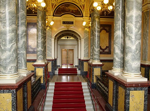 Interior decoration in the Semperoper, Dresden, Saxonia, Germany