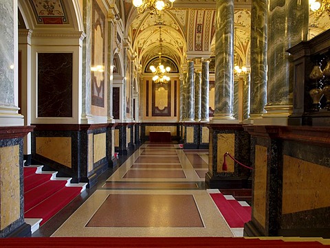 Interior decoration in the Semperoper, Dresden, Saxonia, Germany