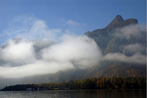 The Koenigsee in the national park Berchtesgaden, Bavaria, Germany