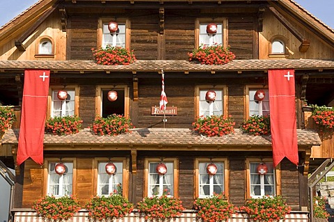 Typical hotel, Lucerne canton, Switzerland