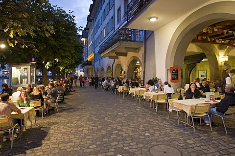 Restaurant in the old part of Lucerne, canton Lucerne, Switzerland