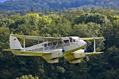 De Haviland DH 89, Europe's big vintage aeroplane meeting on the Hahnweide, Kirchheim-Teck, Baden Wuerttemberg , Germany