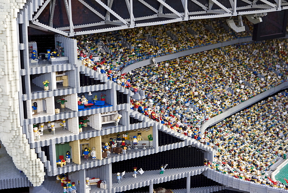 Model of the Allianz Arena, Legoland, Guenzburg, Bavaria, Germany