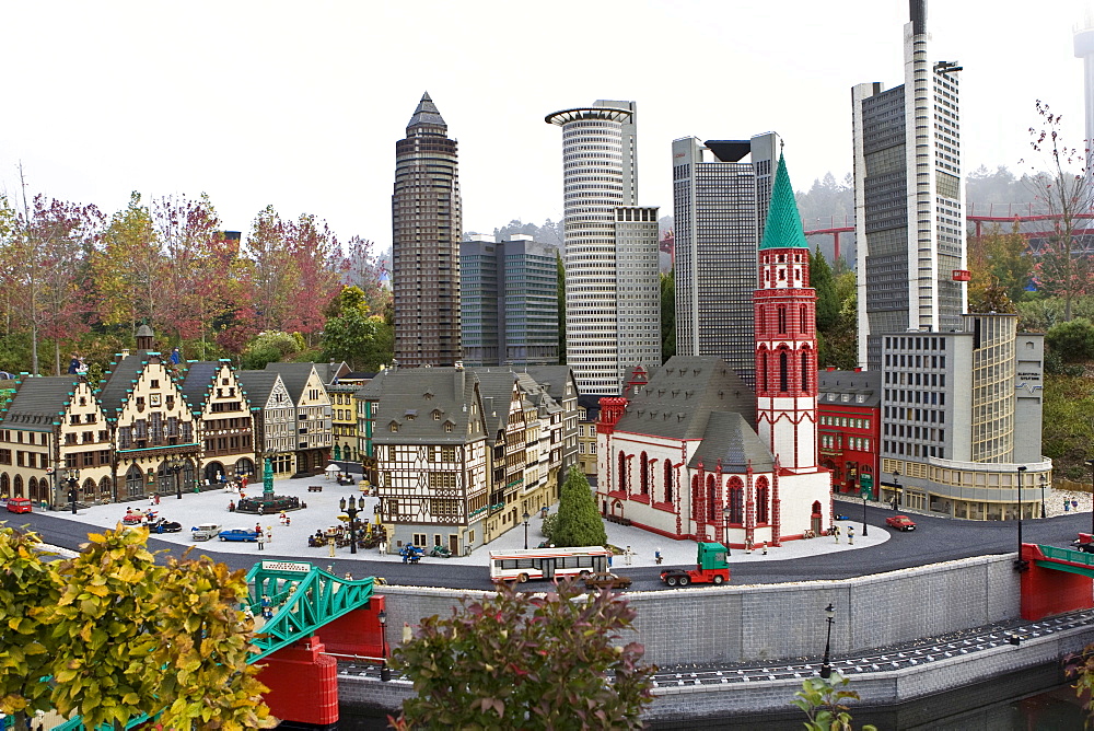 Model of Frankfurt, Legoland, Guenzburg, Bavaria, Germany