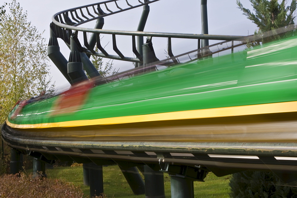 Fast rollercoaster, Legoland, Guenzburg, Bavaria, Germany