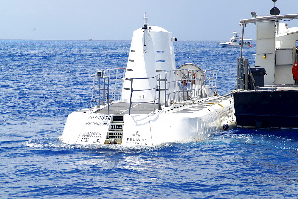 Submarine Atlantis 7 at the coast of Cozumel, Yucatan Peninsular, Mexico