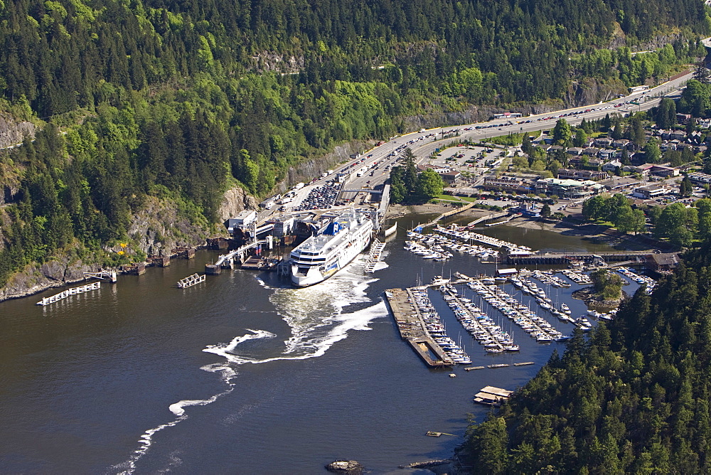 Car ferry being loaded, Vancouver, British Columbia, Canada, North America