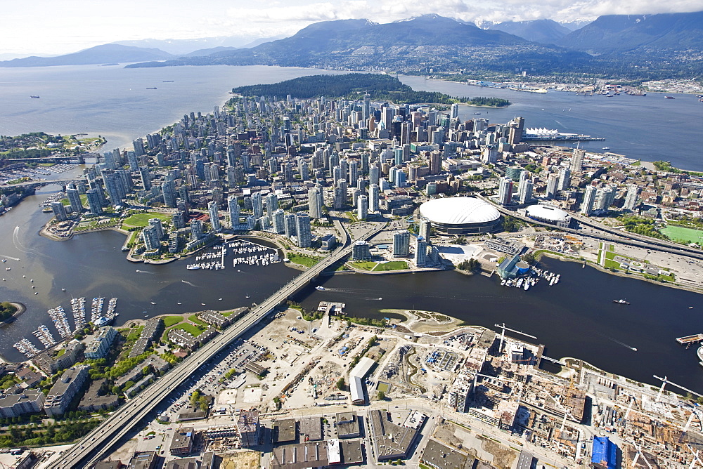 Vancouver Island with B.C. Place Stadium Vancouver, British Columbia, Canada, North America