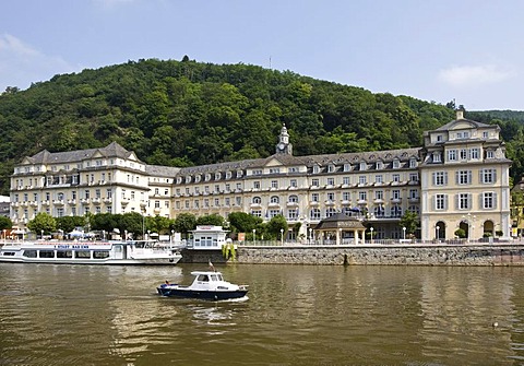 Haecker's Kurhotel, Spa Hotel, on the River Lahn, Bad Ems, Rhineland-Palatinate, Germany, Europe