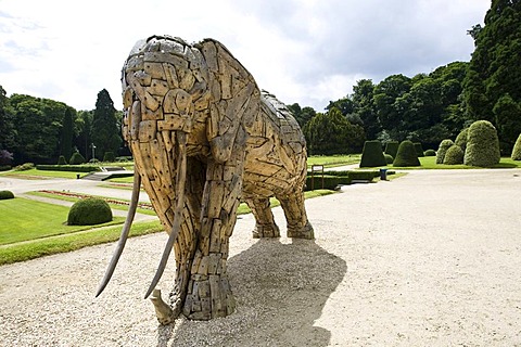 Wooden elephants, Africa Museum, Tervuren, Belgium, Europe