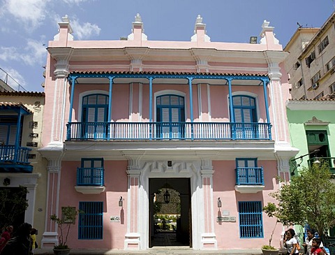 Venezuelan Embassy in the historic city centre of Havana, Cuba, Caribbean