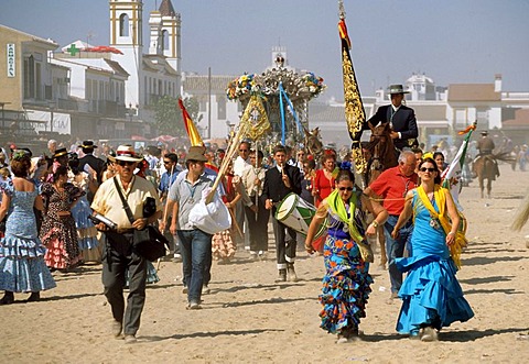 El Rocio El Rocio Romeria pilgrimage Fiesta - Costa de la Luz Andalusia Province Huelva Spain