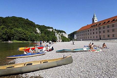 Monastery Weltenburg Danube river , Lower Bavaria Germany