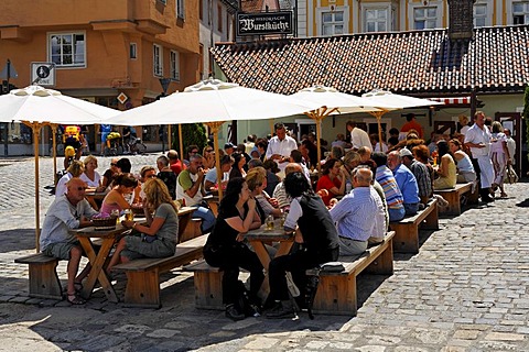 Historic Wurstkuchl, Regensburg, Upper Palatinate, Bavaria, Germany