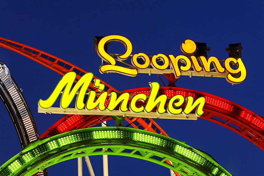 Roller coaster, Oktoberfest, Munich beer festival, Bavaria, Germany