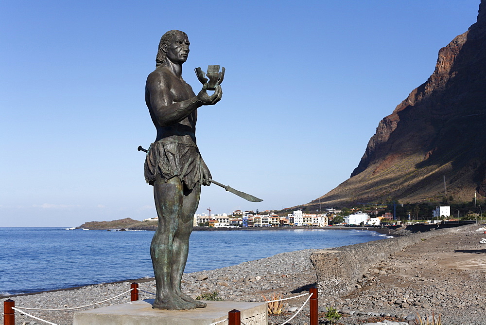 Hautacuperche monument, La Puntilla, Valle Gran Rey, La Gomera, Canary Islands, Spain