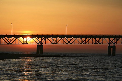 Mackinac Bridge across the Straits of Mackinaw between Mackinac City and St Igance, Michigan, USA